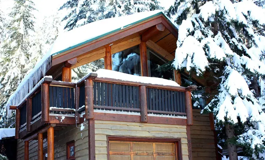 Chalet Exterior in Winter